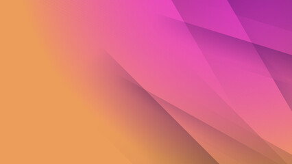 Abstract pink yellow orange geometric light triangle line shape with futuristic concept presentation background