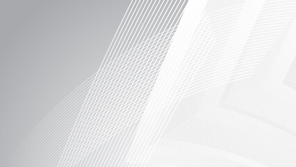 Fototapeta premium Abstract white grey light silver technology background vector. Modern diagonal presentation background.