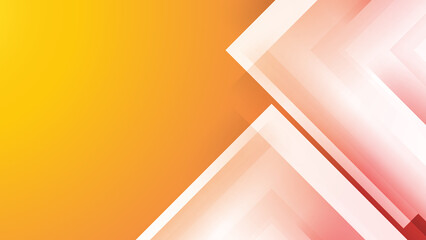 Minimal geometric white orange light technology background abstract design. Vector illustration abstract graphic design banner pattern presentation background web template.