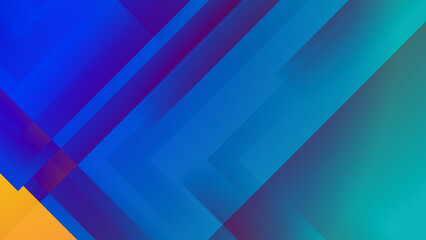 Fototapeta premium Abstract orange blue geometric light triangle line shape with futuristic concept presentation background