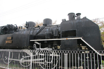 Obraz premium SL・日中線のしだれ桜（福島県・喜多方市）