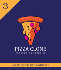 pizza logo design vector -ilustration eps10