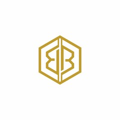 Creative bb letter logo design suitable for cryptocurrency  - obrazy, fototapety, plakaty