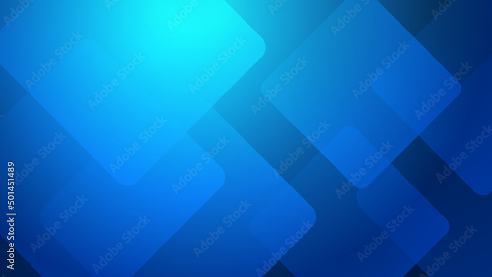 Wall mural abstract blue square tech geometric light triangle line shape with futuristic concept presentation b