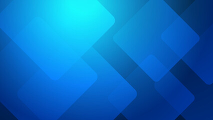 Abstract blue square tech geometric light triangle line shape with futuristic concept presentation background