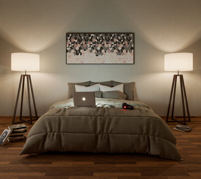 dormitorio de noche