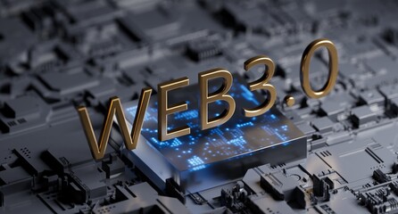 WEB3 next generation world wide web blockchain technology with decentralized information, distributed social network	 - obrazy, fototapety, plakaty