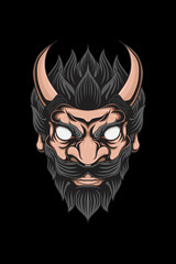 Human devil vector illustration