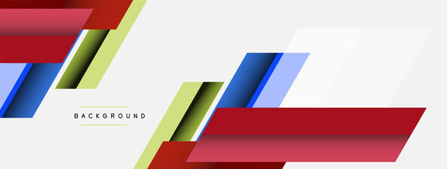 Vector background. Abstract overlapping color lines design with shadow effects. Illustration for wallpaper banner background or landing page