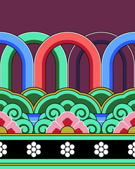 Obraz premium Dan-cheong. Korean traditional temple art.