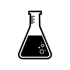 Laboratory glass icon on white background.
