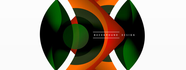 Creative geometric wallpaper. Minimal abstract background. Circle wave and round shapes composition vector illustration for wallpaper banner background or landing page