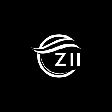 ZII letter logo design on black background. ZII  creative initials letter logo concept. ZII letter design.
