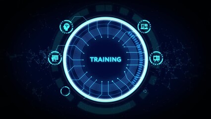 Business, Technology, Internet and network concept. Coaching mentoring education business training development E-learning concept