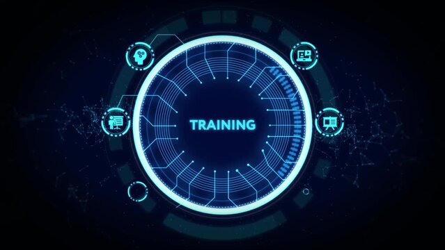 Business, Technology, Internet and network concept. Coaching mentoring education business training development E-learning concept