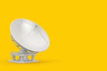 Big Satellite Dish Antenna Radar. 3d Rendering