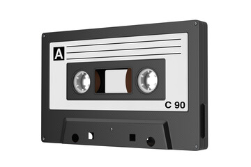 Old Vintage Audio Cassette Tape. 3d Rendering