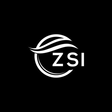 ZSI letter logo design on black background. ZSI creative initials letter logo concept. ZSI letter design. 