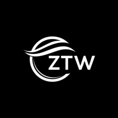 ZTW letter logo design on black background. ZTW  creative initials letter logo concept. ZTW letter design.