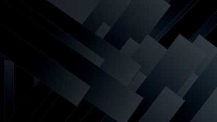 Fototapeta premium Black abstract background paper shine and layer element vector for presentation design. Suit for business, corporate, institution, party, festive, seminar, and talks.