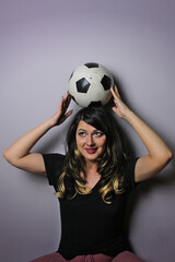 Woman Posing with soccer ball