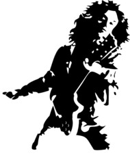 silhouette of a guitarist