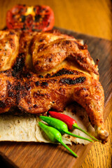 roasted quail with vegetables