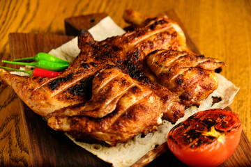 roasted quail with vegetables
