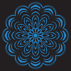 Arabesque patterned, mandala ornament, outline, doodle, hand-drawn illustration. henna tattoo style.
