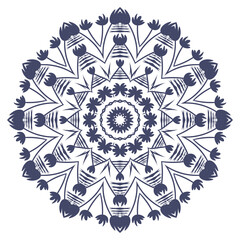 Arabesque patterned, mandala ornament, outline, doodle, hand-drawn illustration. henna tattoo style.
