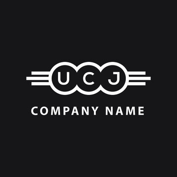 UCJ letter logo design on black background. UCJ  creative initials letter logo concept. UCJ letter design.
