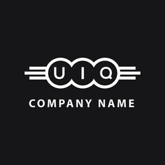 UIQ letter logo design on black background. UIQ  creative initials letter logo concept. UIQ letter design.
