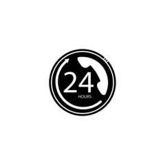 24 Hours icon template vector