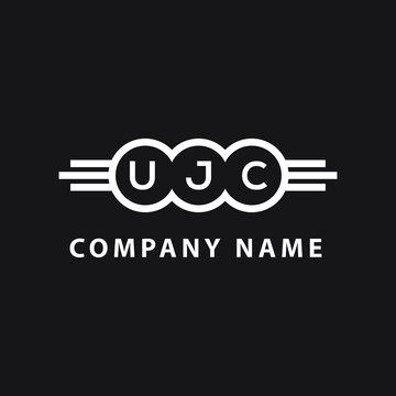 UJC letter logo design on black background. UJC  creative initials letter logo concept. UJC letter design.
