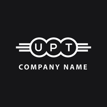 UPT letter logo design on black background. UPT  creative initials letter logo concept. UPT letter design.
