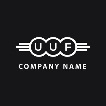 UUF letter logo design on black background. UUF  creative initials letter logo concept. UUF letter design.
