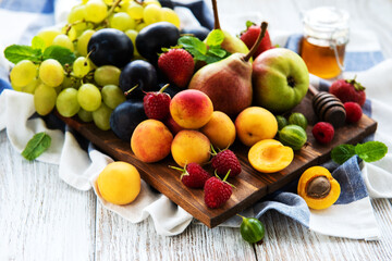 Naklejka na ściany i meble Fresh summer fruits