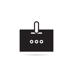 id card badge and business card icon vector illustration