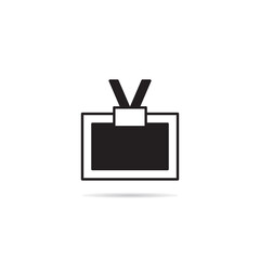 id card badge and business card icon vector illustration