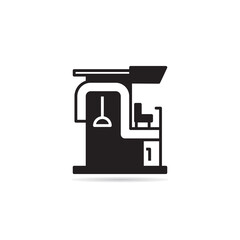 modern house building icon vector illustration