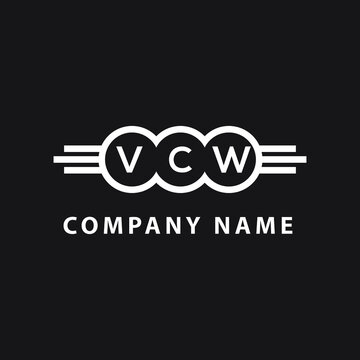 VCW letter logo design on black background. VCW  creative initials letter logo concept. VCW letter design.
