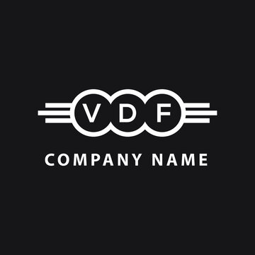 VDF letter logo design on black background. VDF  creative initials letter logo concept. VDF letter design.
