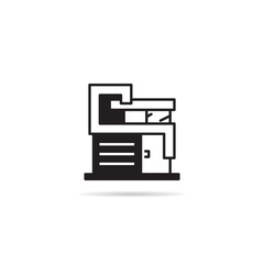 modern building icon vector illustration