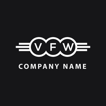 VFW letter logo design on black background. VFW creative initials letter logo concept. VFW letter design.
