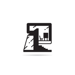 modern building icon vector illustration