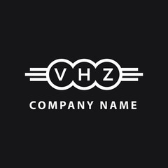 VHZ letter logo design on black background. VHZ  creative initials letter logo concept. VHZ letter design.
