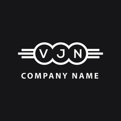 VJN letter logo design on black background. VJN  creative initials letter logo concept. VJN letter design.
