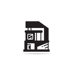 house building icon vector illustration