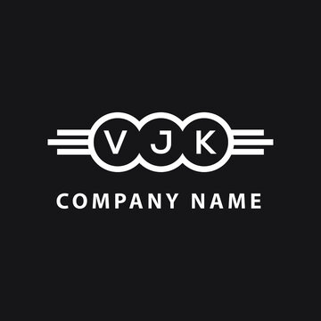 VJK letter logo design on black background. VJK  creative initials letter logo concept. VJK letter design.
