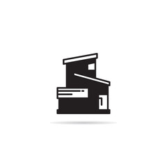 modern house and building icon vector illustration